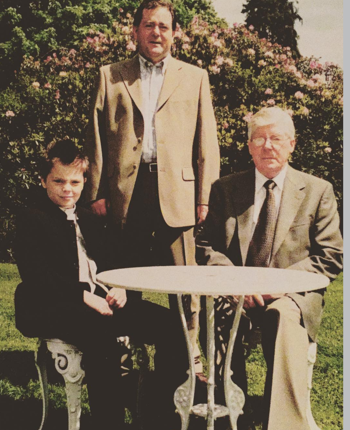Three generations of the Barry family photographed in their Sunday suits